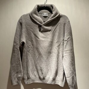 Johnstons of Elgin Gray Turtleneck Sweater